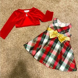 EUC Bonnie Baby Dress & Shawl Set